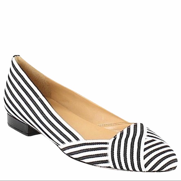 Talbots Shoes - NEW Talbots White & Black Grosgrain Flats Shoes